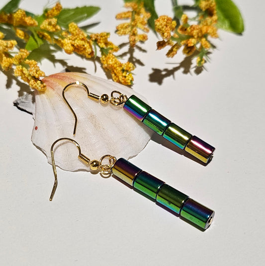Iridescent Barrel of Fun Earrings